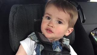 Toddler attempts to whistle, hilariously fails