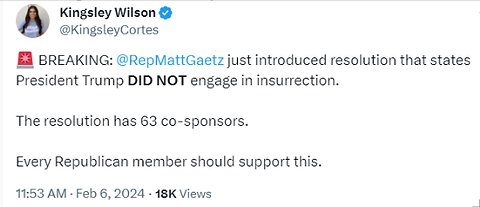 Matt Gaetz @mattgaetz Eli did not have decaf this morning. Trump did not incite insurrection