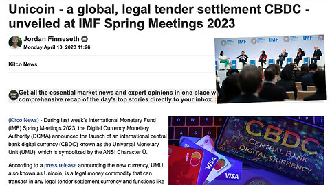 CBDC | Did the International Monetary Fund Unveils the 'Unicoin' at the International Monetary Fund Spring Meetings? + Peter Navarro Is There a Way to Protect Your Wealth from Inflation And the Looming CBDCs?