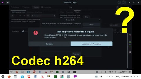 Erro ao reproduzir vídeos MP4 no Linux devido ao codec h264