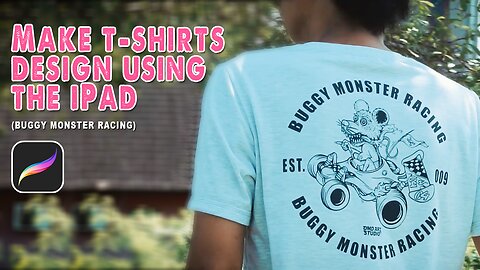 Create a t-shirt design using the Ipad - Buggy Monster Racing Design