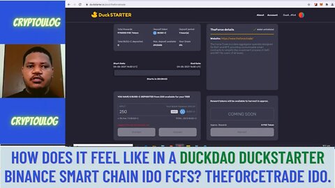 How Does It Feel Like In A DuckDao Duckstarter Binance Smart Chain IDO FCFS? Theforcetrade IDO.