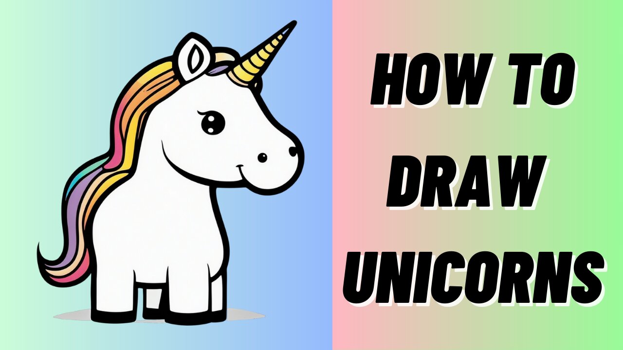 Beautiful Unicorn Drawing Graphic by Ginger Snack · Creative Fabrica
