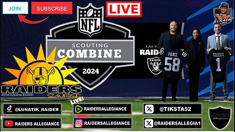 #RAIDERS SUNRISE LIVE! W/ LUNATIK RAIDER: THE #2024NFLCOMBINE IS HERE! #RN4L #RAIDERNATION