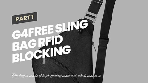 G4Free Sling Bag RFID Blocking Sling Backpack Crossbody Chest Bag Daypack for Hiking Travel(Bla...