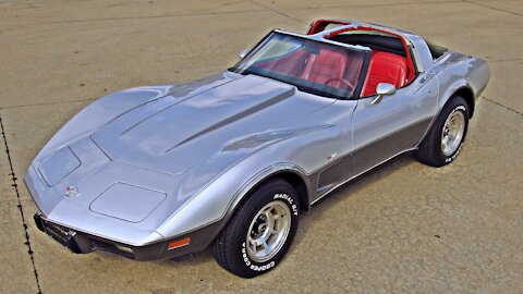 1978 Chevrolet Corvette 25th Anniversary Edition Silver 350 V8 Automatic C3 American Classic Car