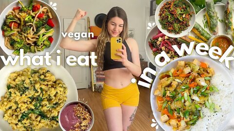 how I *actually* EAT & EXERCISE in a week! - realistic + vegan recipes