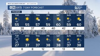 Slight Valley storm chances and cool temperatures