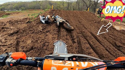 These ruts were swallowing people at I-64 MX! (Rainy Practice Day)