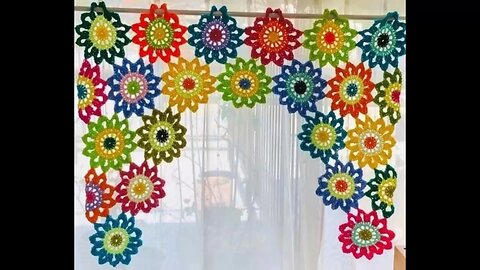 Blossoming Windows: Crochet Flower Curtain Designs