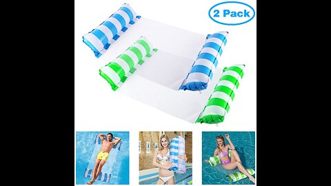 Read User Comments: 2 Pack Water Swimming Pool Float Hammock,Pool Float Lounger,Water Hammock...