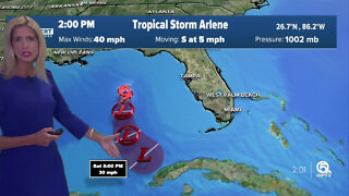 Tropical Storm Arlene forms in Gulf of Mexico with 40 mph winds