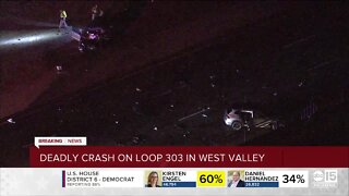 Northbound Loop 303 closed near Bell Road due to a deadly crash