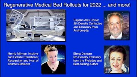 Ep 1 - REGENERATIVE MEDICAL BED ROLL-OUTS with Alex Collier & Elena Danaan