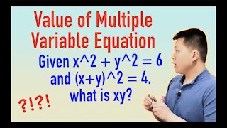 Value of Multiple Variable Equations- Practice Problem | CAVEMAN CHANG