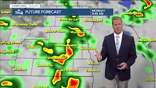 Storms possible, muggy weather in store for Monday