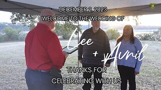 Wedding of Lee Besing & Avril Rollison at Canyon Lake TX on December 2, 2023 #wedding #marriage