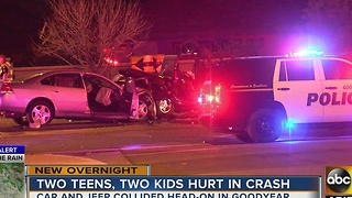 Several injured, including children, in Goodyear crash