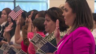 54 women become US citizens during naturalization ceremony honoring Women's History Month