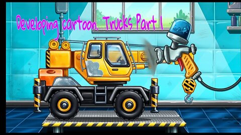 Developing cartoon. Trucks. Building a House - Part1