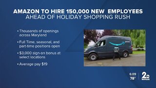 Amazon hiring 4,600 workers in Maryland for the holidays