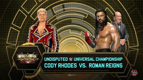 WWE 2K23 ROMAN REIGNS VS CODY RODES UNDISPUTED UNIVERSAL CHAMPIONSHIIP || WWE 2K23 GAMEPLAY