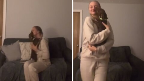 Pup Always Excited To Welcome Owner Home From Work