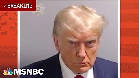 See Trump’s mug shot: Maddow reports on the 'heft' of historic booking photo