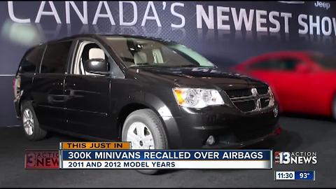 Dodge minivans recalled; air bag can inflate unexpectedly