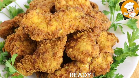 KFC chicken at home ! with 1 egg ,chicken tenders homemade, super easy & crispy