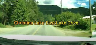 Driving to East Lake Drive. Christina Lake, BC