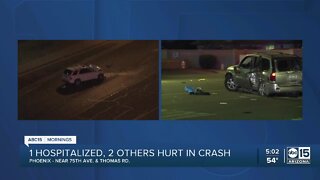 Three hurt in crash near 75th Avenue and Thomas Road