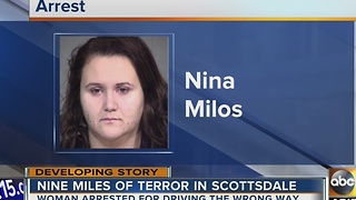 Woman caused 9 miles of terror after driving in wrong way