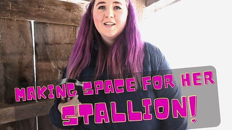 Making Space For Her Miniature Horse Stallion And Miniature Donkey!