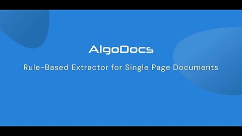 Rule Based Extractor for Single Page Documents