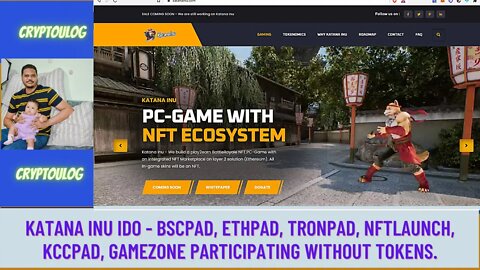 Katana Inu IDO - Bscpad, ETHPad, Tronpad, NFTlaunch, KCCpad, Gamezone Participating Without Tokens.
