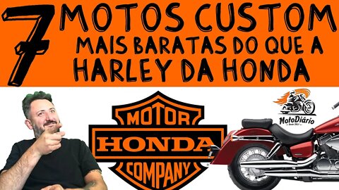 7 motos custom mais baratas do que a HARLEY da HONDA 750cc