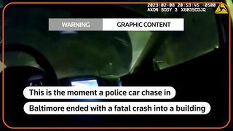 Baltimore: Video captures police car chase ending in fatal crash