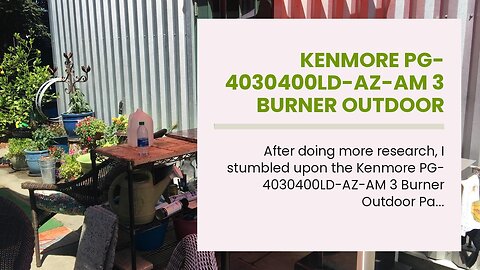 Kenmore PG-4030400LD-AZ-AM 3 Burner Outdoor Patio Gas BBQ Propane Grill, Azure