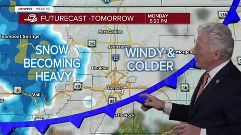 Strong winter storm will develop over Colorado on Monday