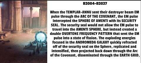 When the TEMPLAR-ANNU sent their destroyer beam EM pulse through the ARC OF THE COVENANT, the EM pul