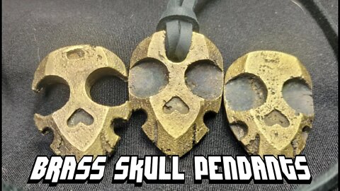 Casting Some Metal Skull Pendants--melting scrap brass