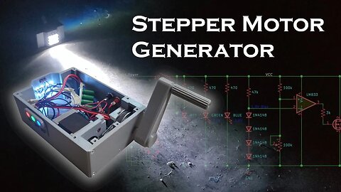 A Generator built from a Stepper Motor and Supercapacitors
