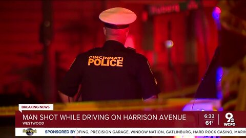 Man shot while driving on Harrison Avenue