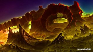 Alien Planet. 3D Fractal Animation