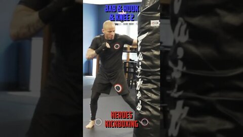 Heroes Training Center | Kickboxing & MMA "How To Double Up" Jab & Hook & Knee 2 | #Shorts