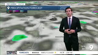 Showers and cooler temps on tap for Tuesday