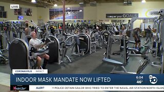 Indoor mask mandate lifted in San Diego County