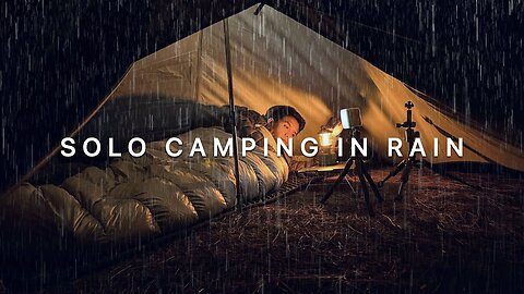 SOLO CAMPING IN RAIN WITHOUT A TENT • RELAXING SOUNDS OF NATURE • Rain ASMR