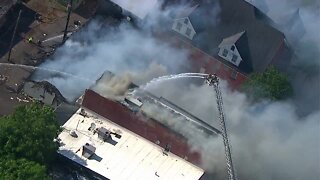 VIDEO: Crews battle large fire at historic Holly Hotel